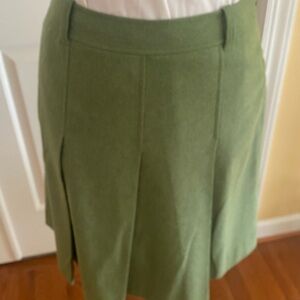 Lilly Pulitzer Green Wool Blend Pink Monkey Print Lined skirt Size 2